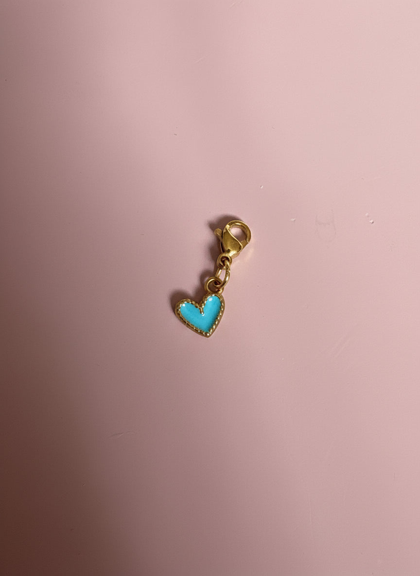 Charms - cœur bleu