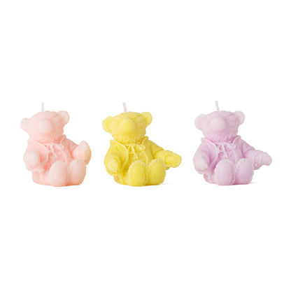 LOT DE 3 BOUGIES OURSON TEDY