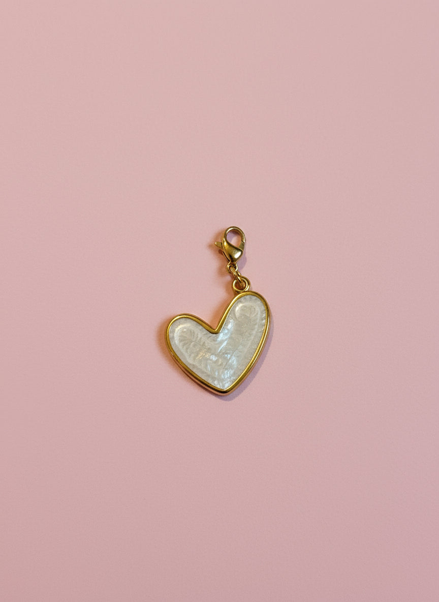 Charms - Coeur blanc