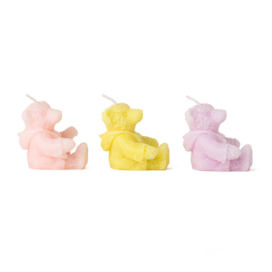 LOT DE 3 BOUGIES OURSON TEDY